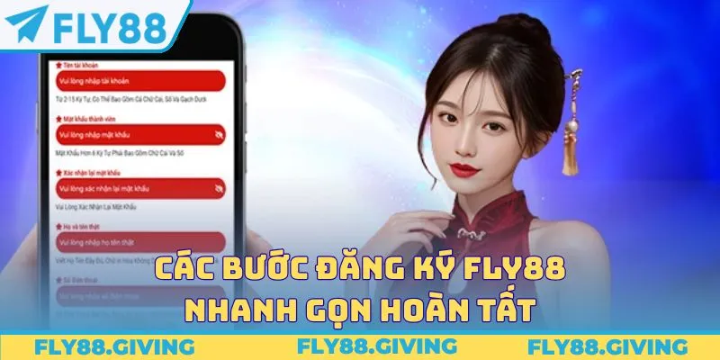 Các bước đăng ký Fly88 nhanh gọn hoàn tất